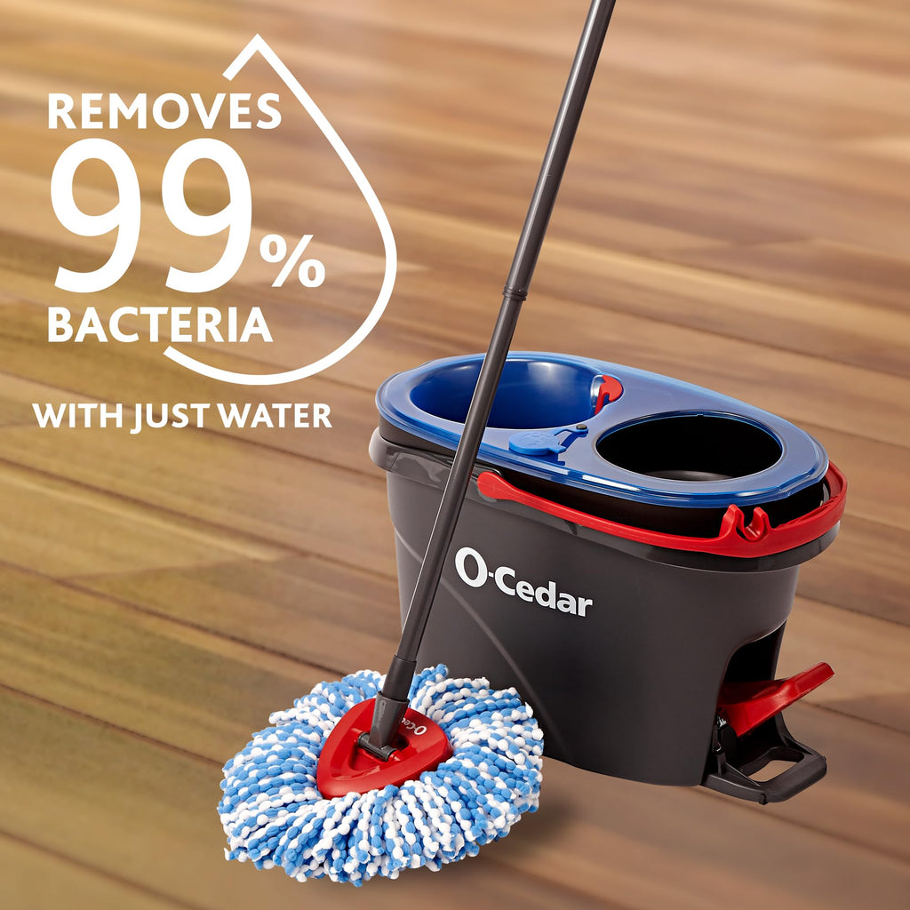 O-Cedar RinseClean Spin Mop & Bucket System | Clean Water Floors

