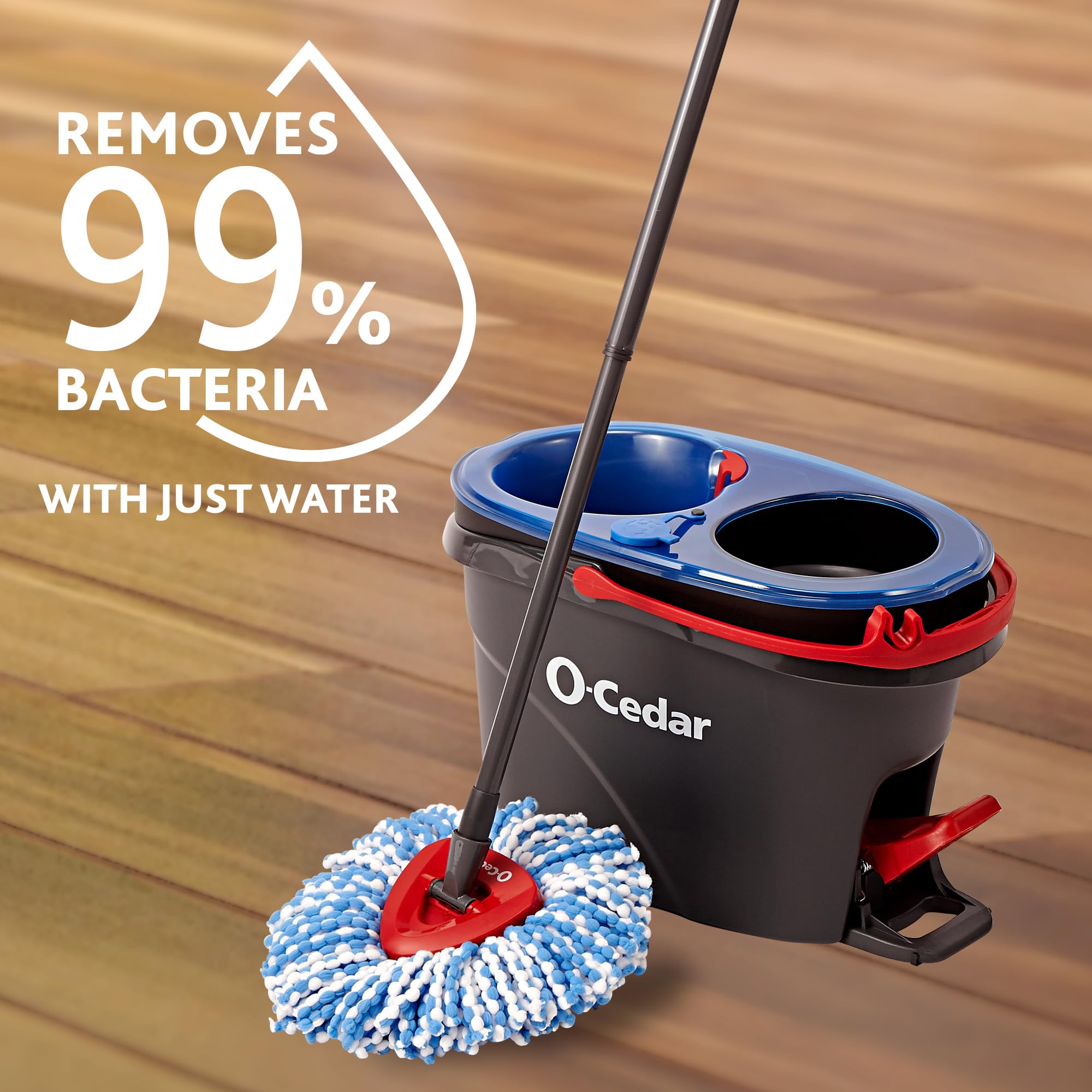 O-Cedar RinseClean Spin Mop & Bucket System | Clean Water Floors

