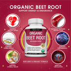 Toplux Organic Beet Root Tablets for Nitric Oxide Support

