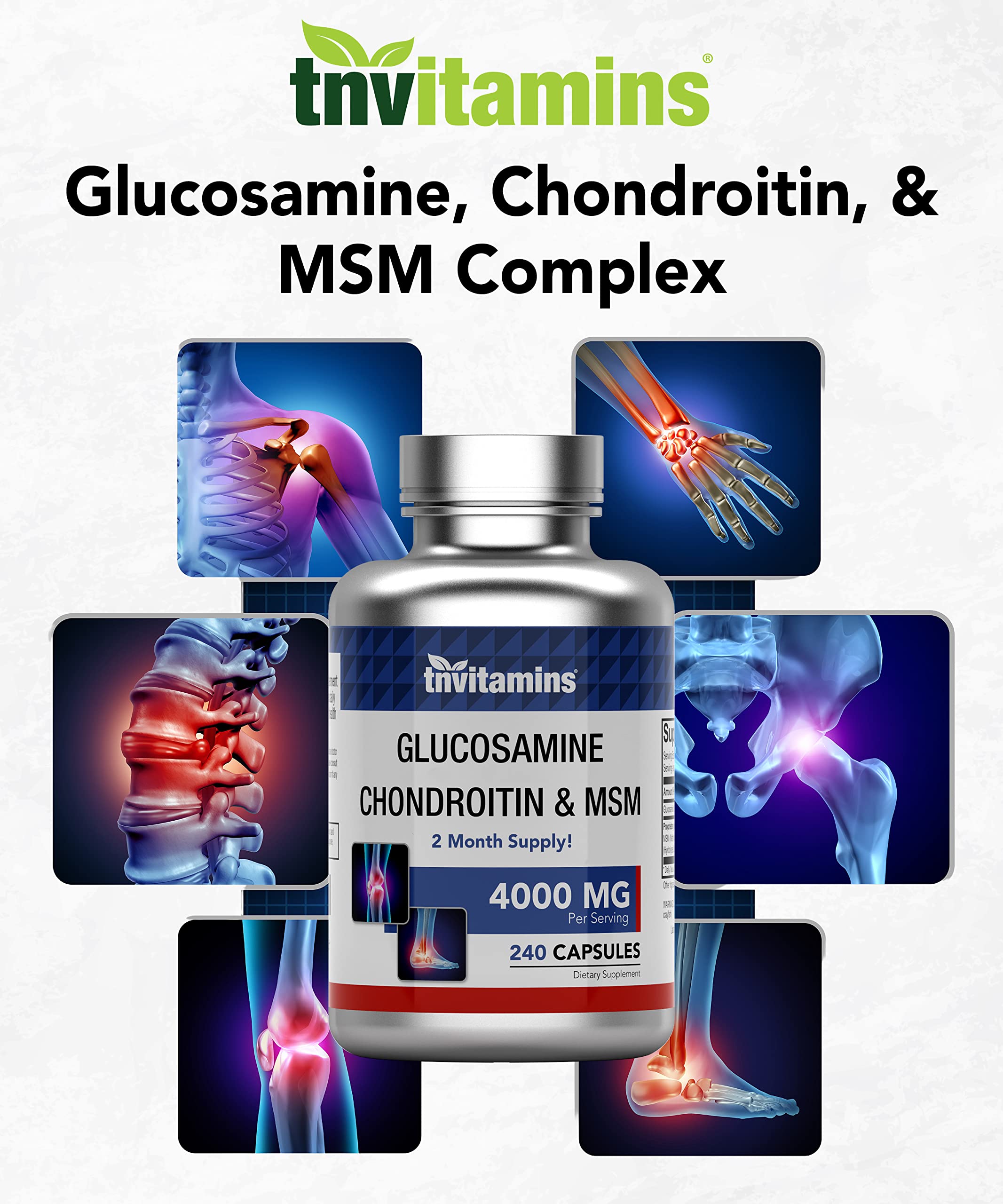tnvitamins Glucosamine Chondroitin MSM Capsules

