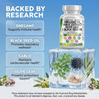 Clean Nutra Oregano Oil Immune Support Garlic Olive Leaf

