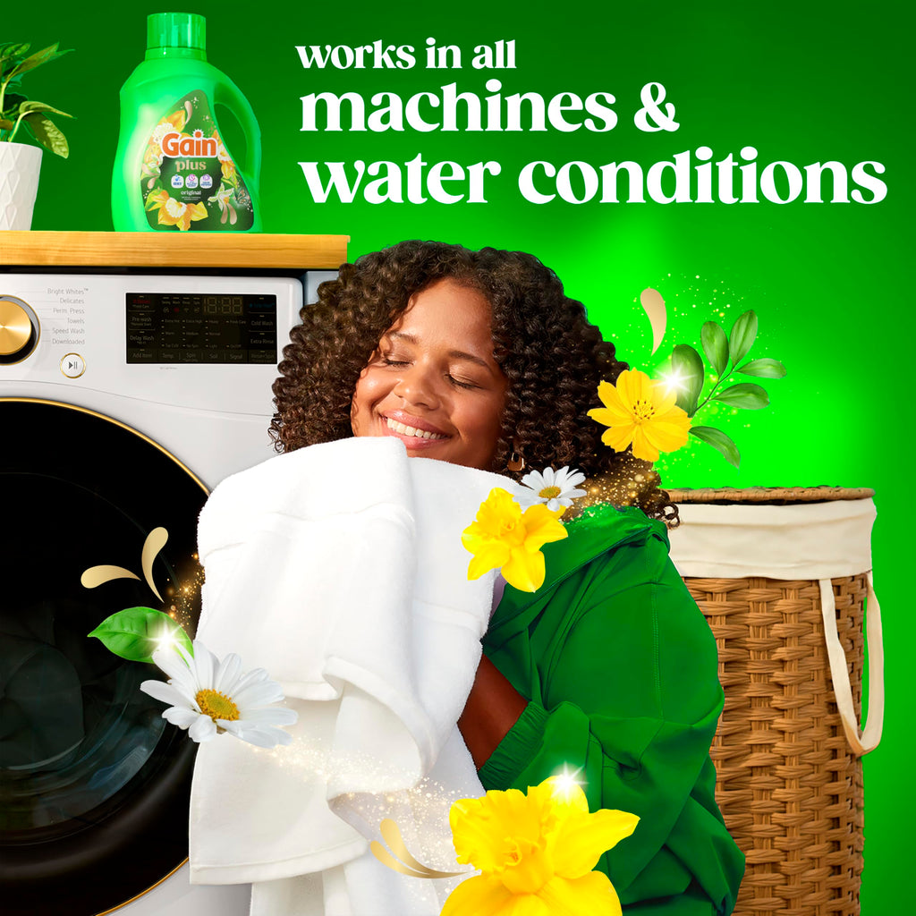 Gain Plus Liquid Laundry Detergent with Oxi Original Scent

