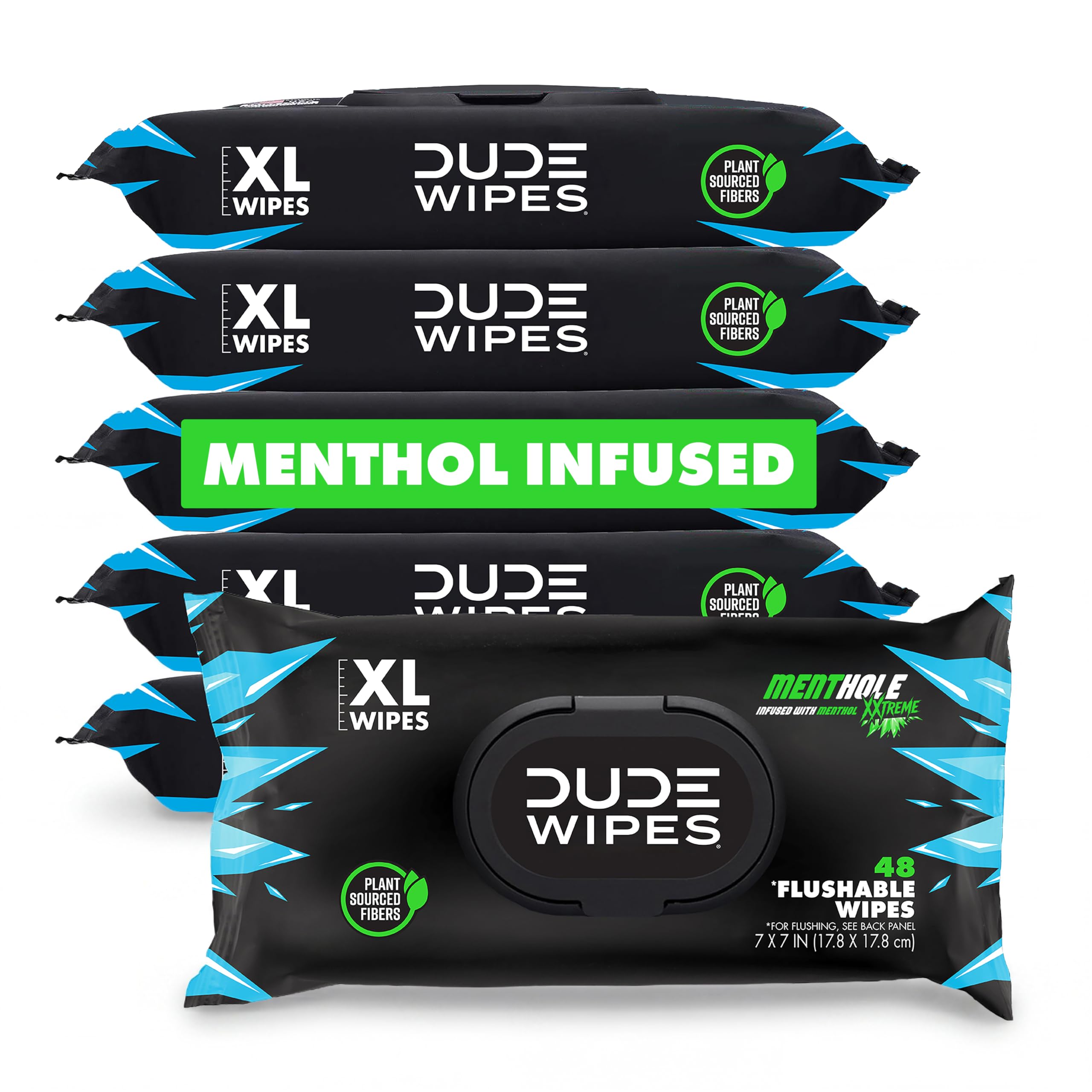 DUDE Wipes Flushable Extra-Large Wet Wipes for Sensitive Skin