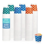 JollyPack Disposable Paper Cups with Floral Pattern