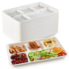 ECOLipak 5-Compartment Compostable Paper Plates