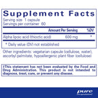 Alpha Lipoic Acid 600 mg Supplement | Pure Encapsulations

