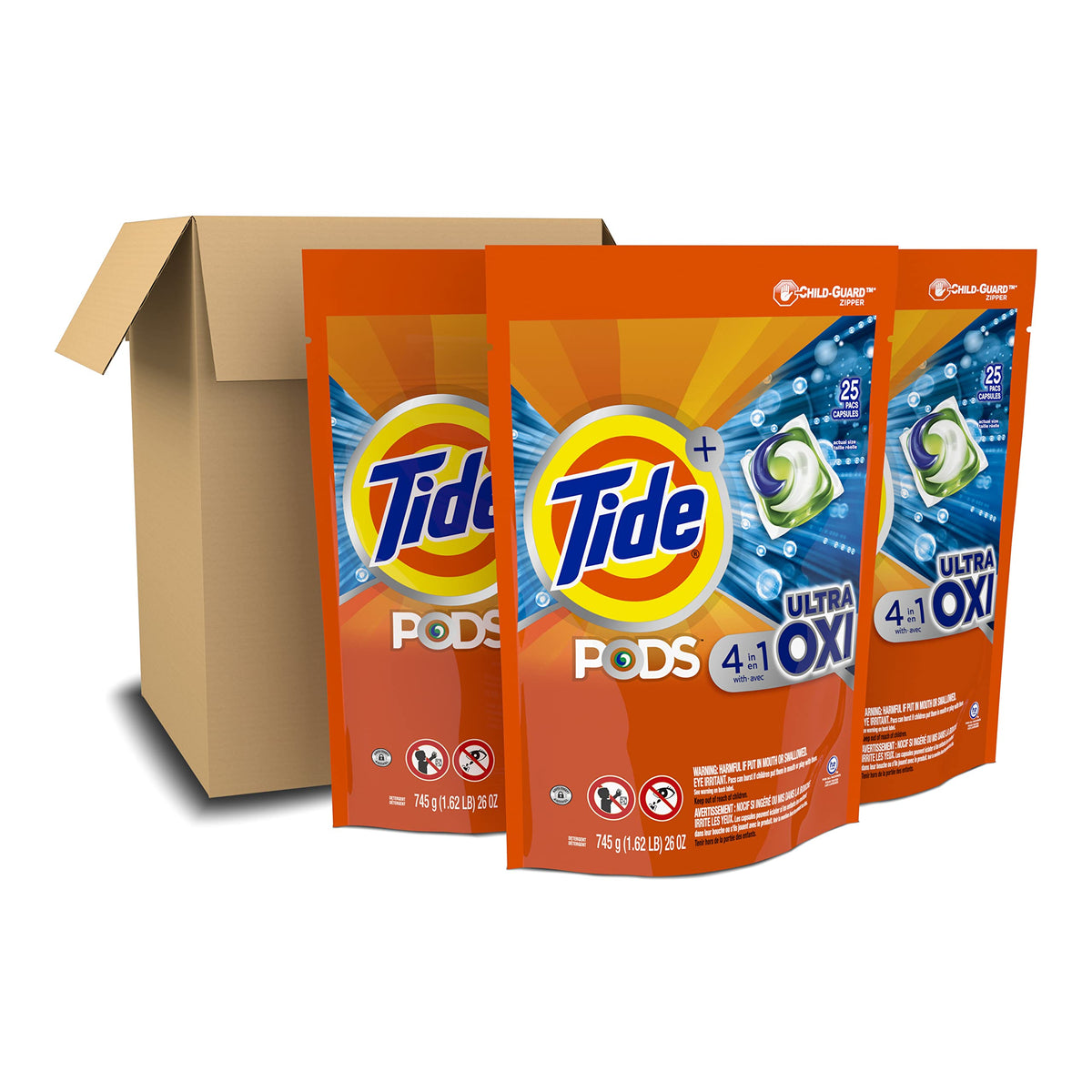 Tide PODS 4-in-1 Ultra Oxi Laundry Detergent Pods HE Compatible