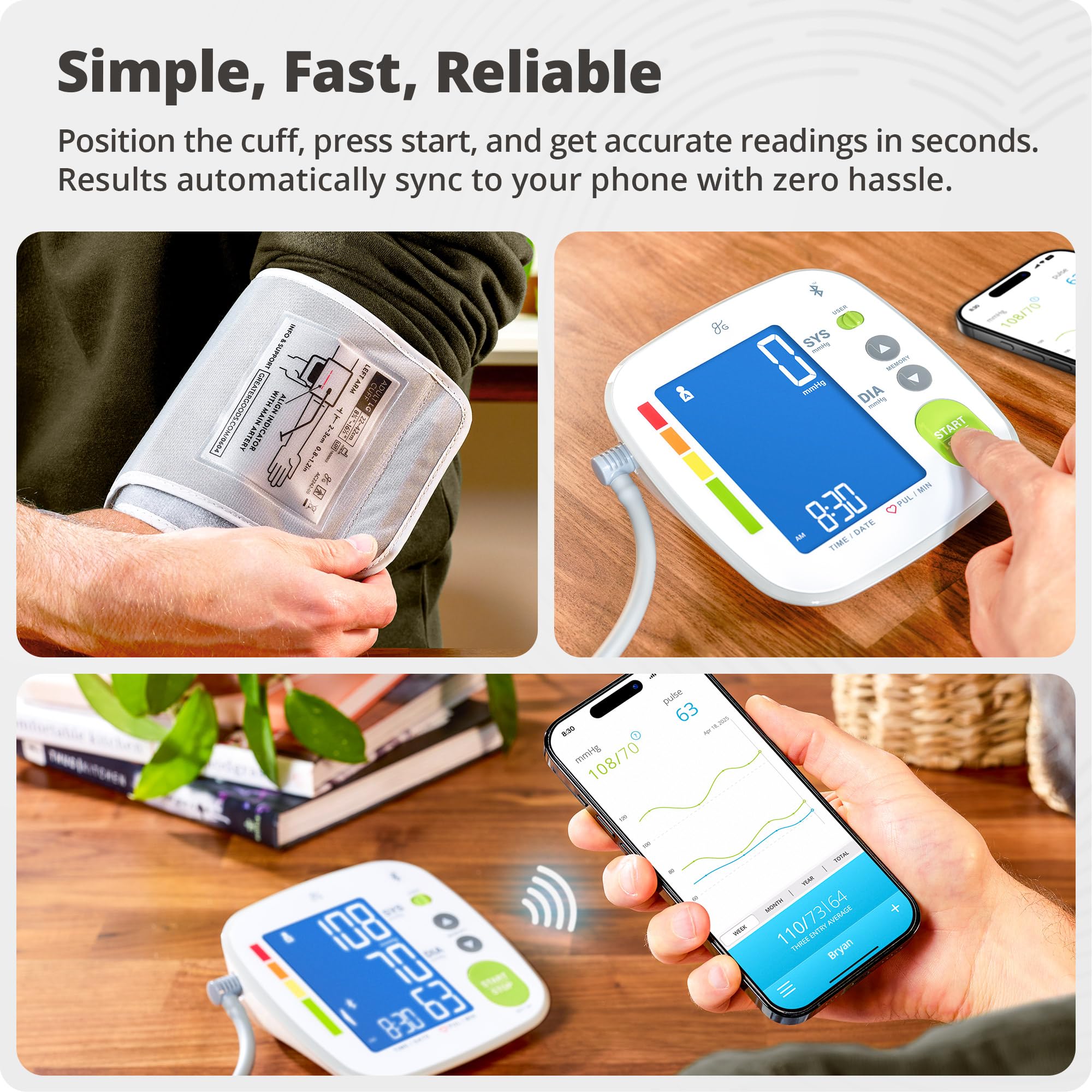 Blood Pressure Monitor by Greater Goods – Bluetooth Smart

