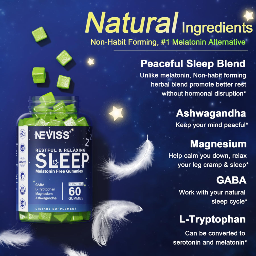Sleep Gummies NEVISS Melatonin-Free for Adults - Lemon


