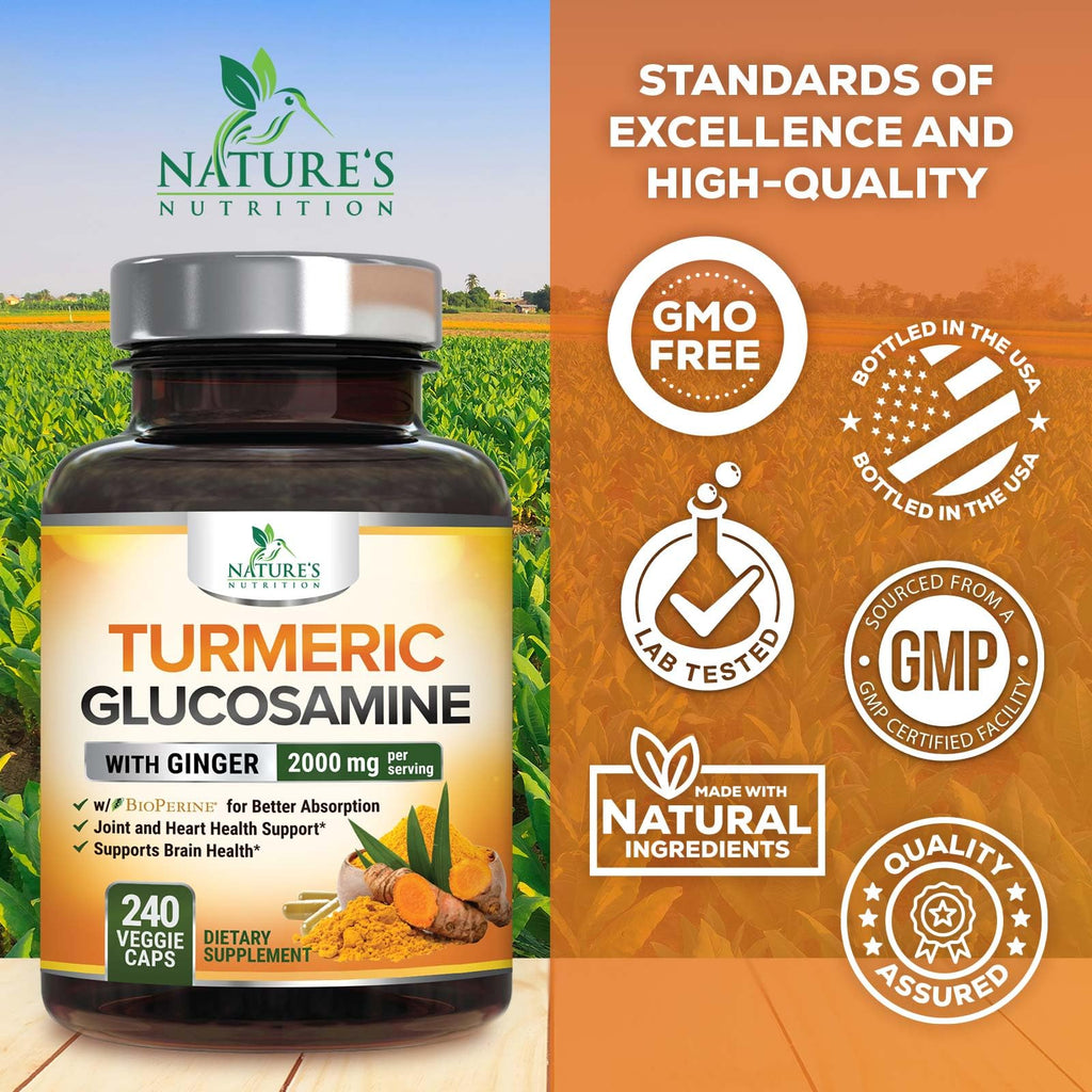 Turmeric Curcumin Capsules with Glucosamine, Ginger & MSM

