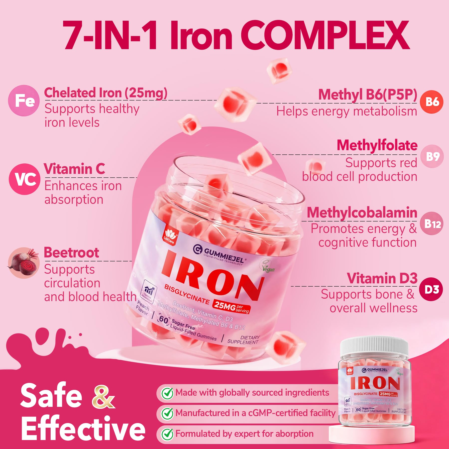 Iron Gummies for Women with Vitamin C

