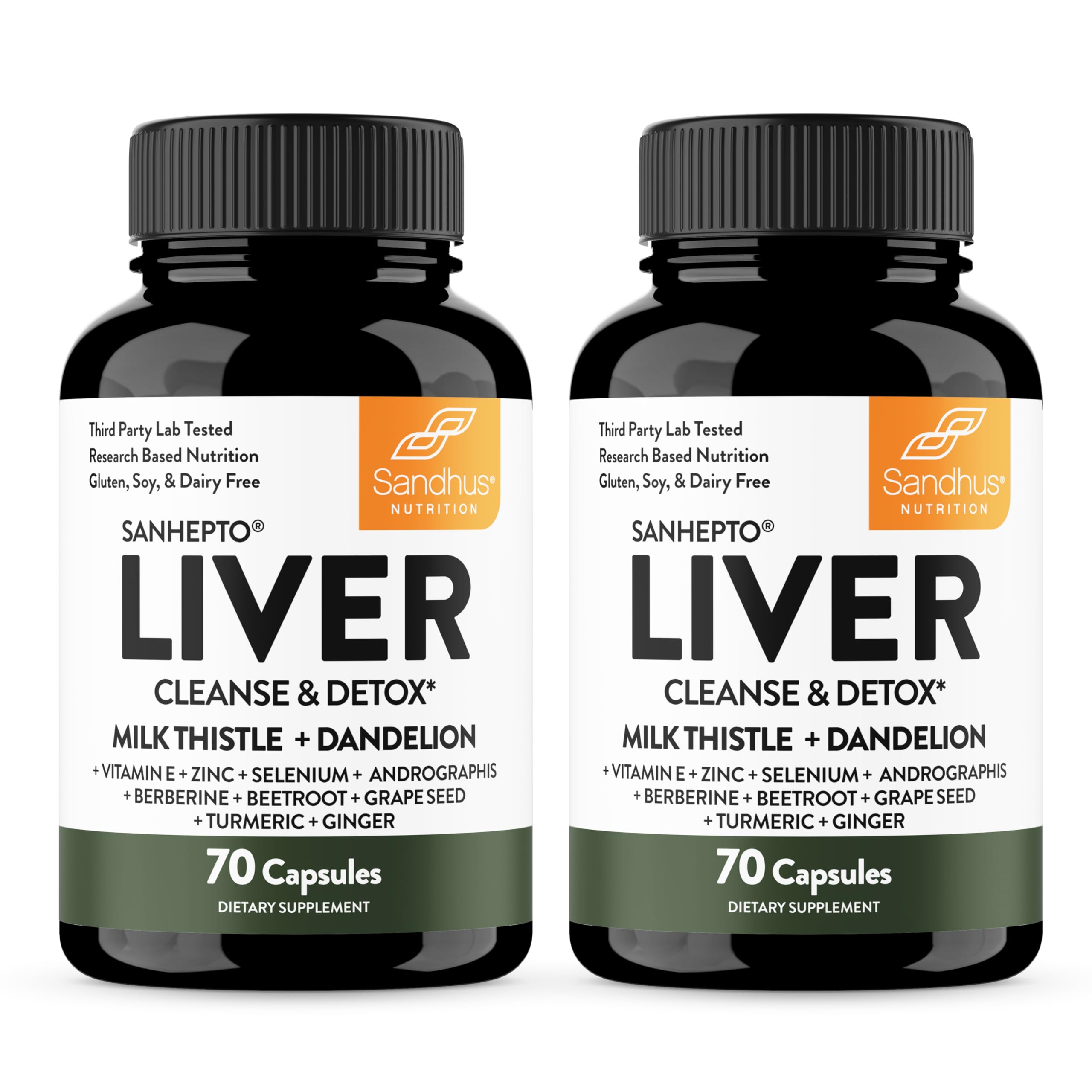 Sandhu's Liver Cleanse Detox & Repair Capsules with Milk Thistle & Dandelion Root