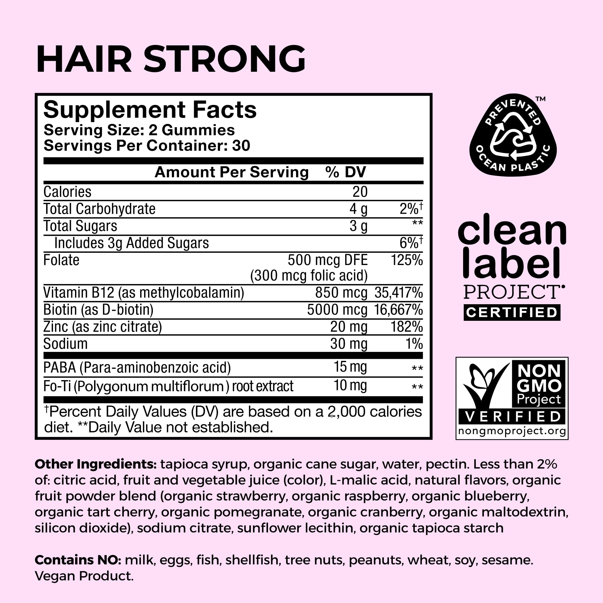 HUM Hair Growth Supplement with Biotin, Zinc & B12

