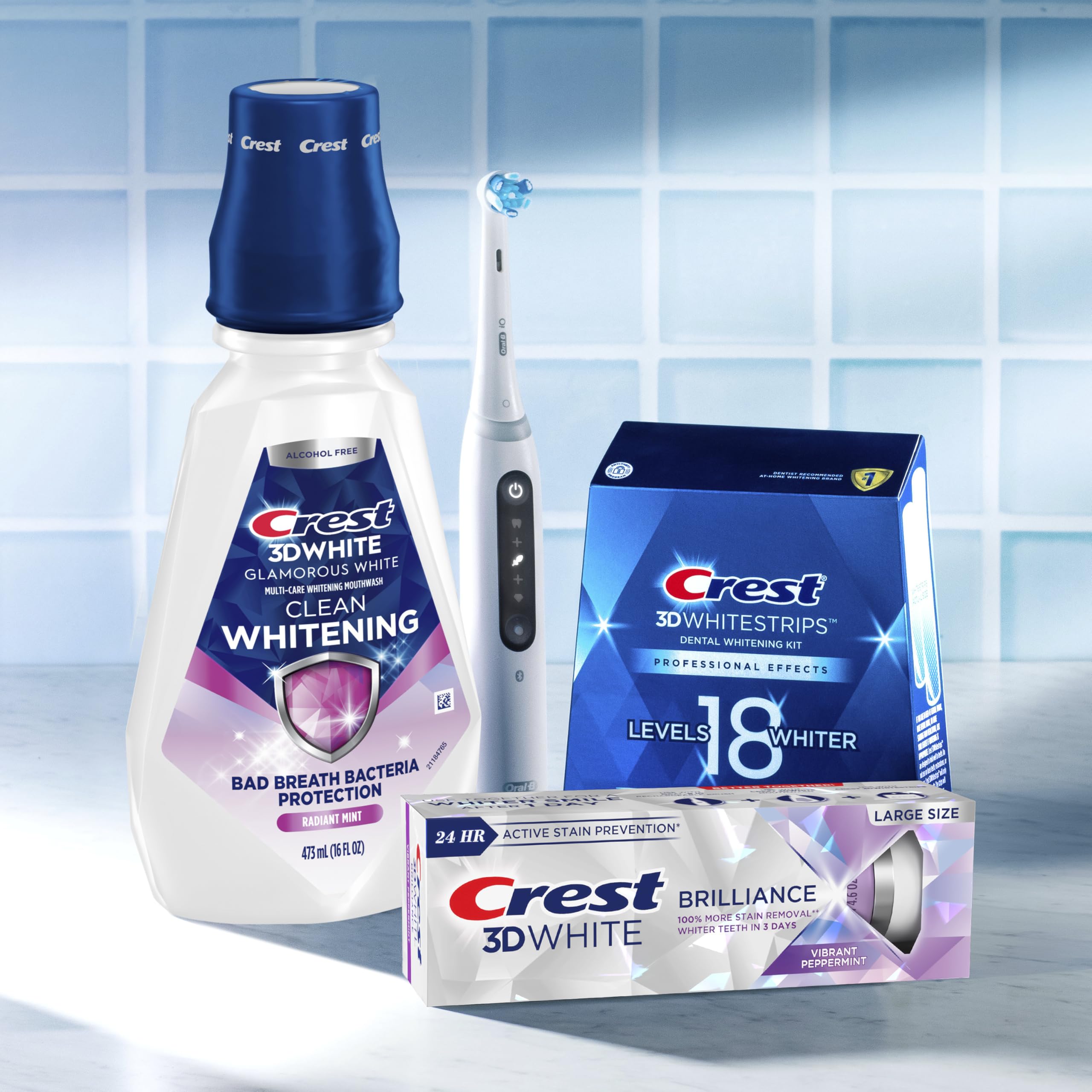 Crest 3D White Glamorous White Mouthwash Arctic Mint

