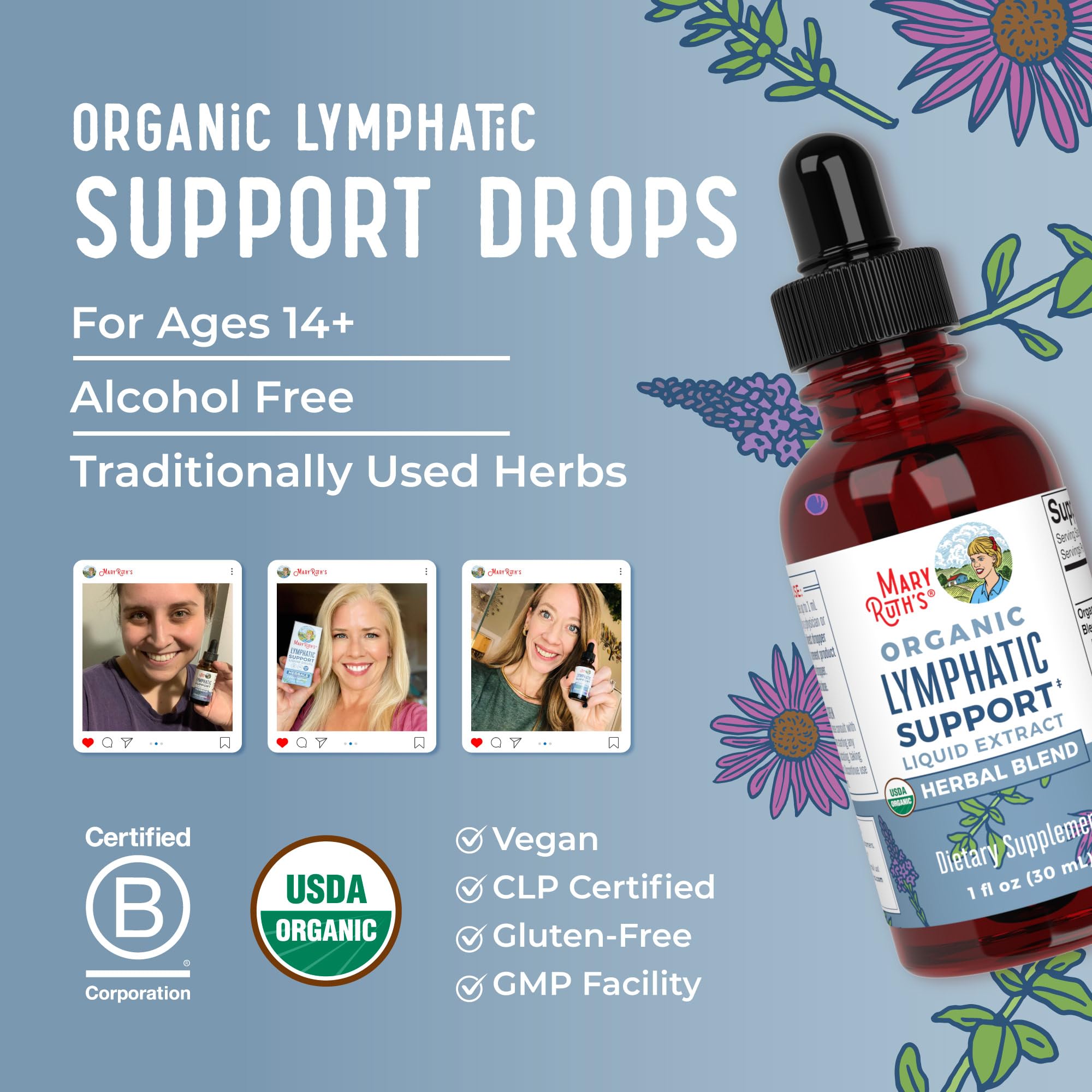 MaryRuth's Lymphatic Drops - Organic Herbal Blend

