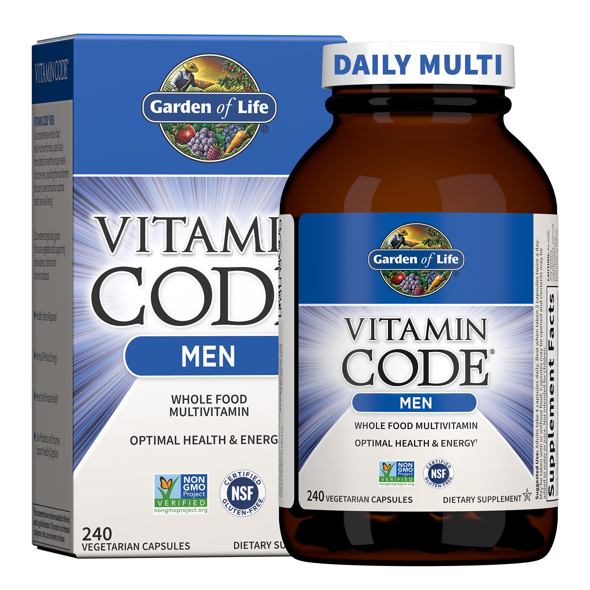 Garden of Life Vitamin Code Men Multivitamin with Probiotics

