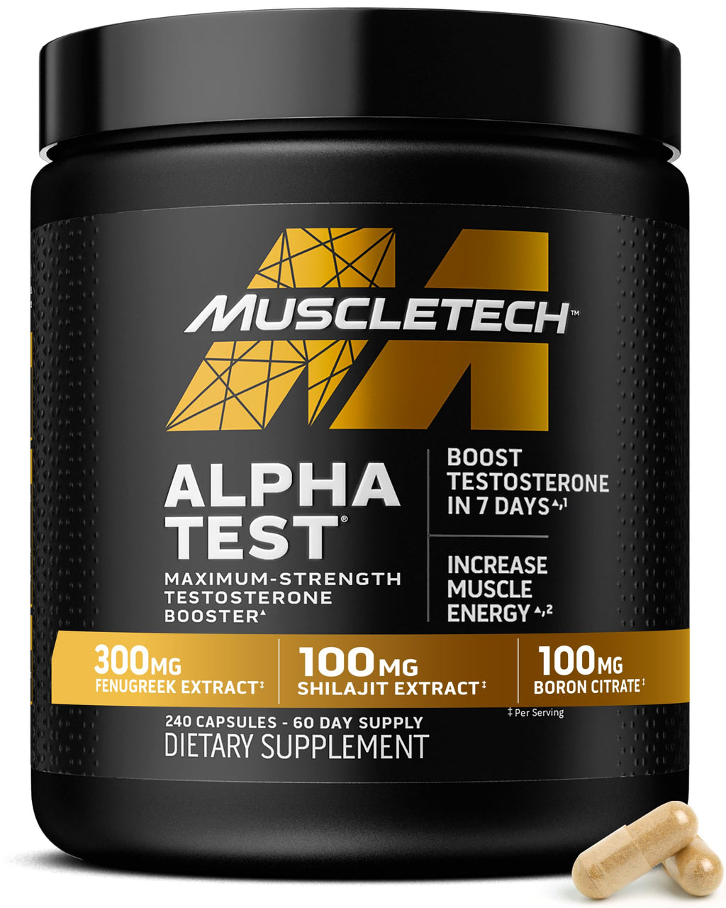 MuscleTech AlphaTest Testosterone Booster | Tribulus Boron

