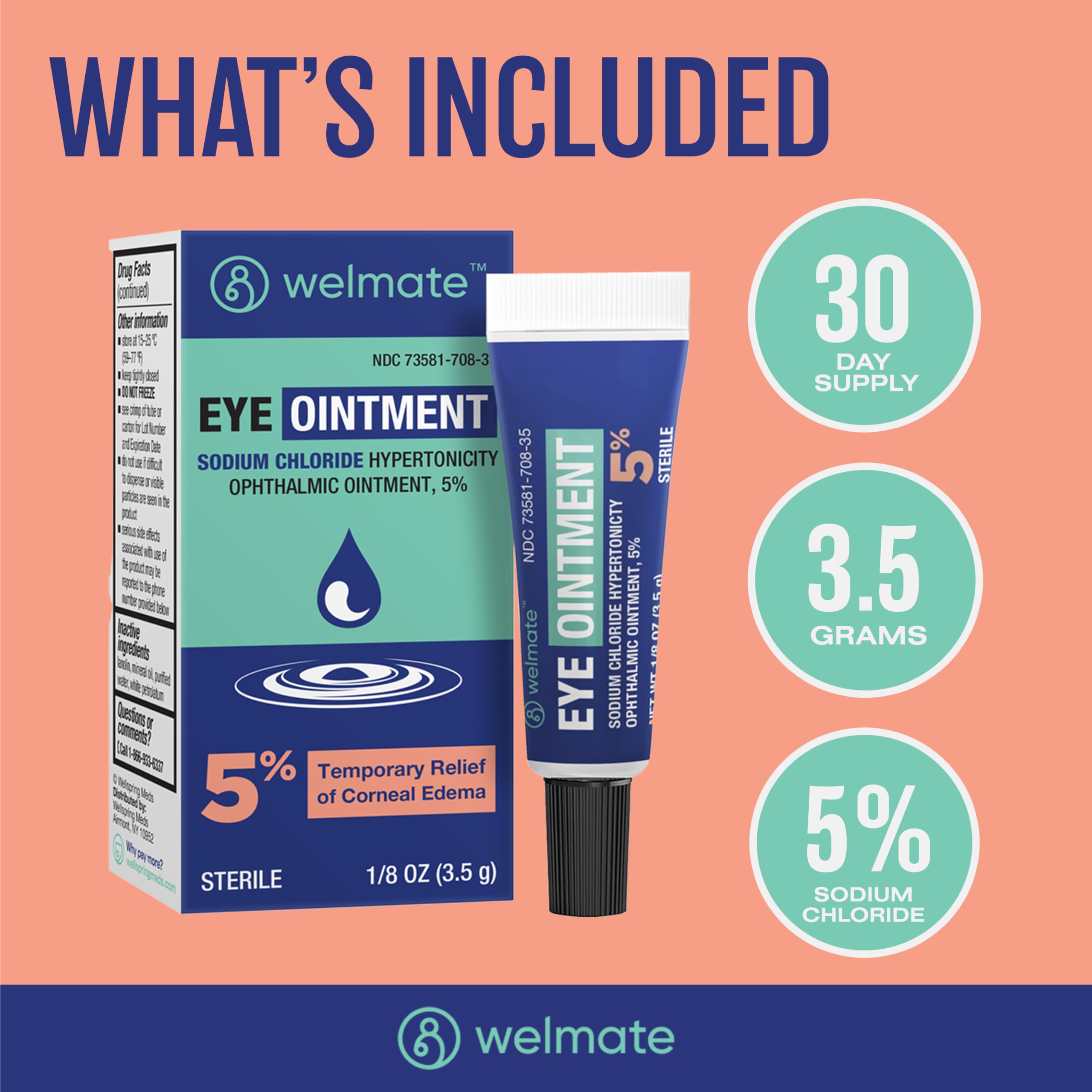 WELMATE Eye Ointment 5% Sodium Chloride Hypertonicity

