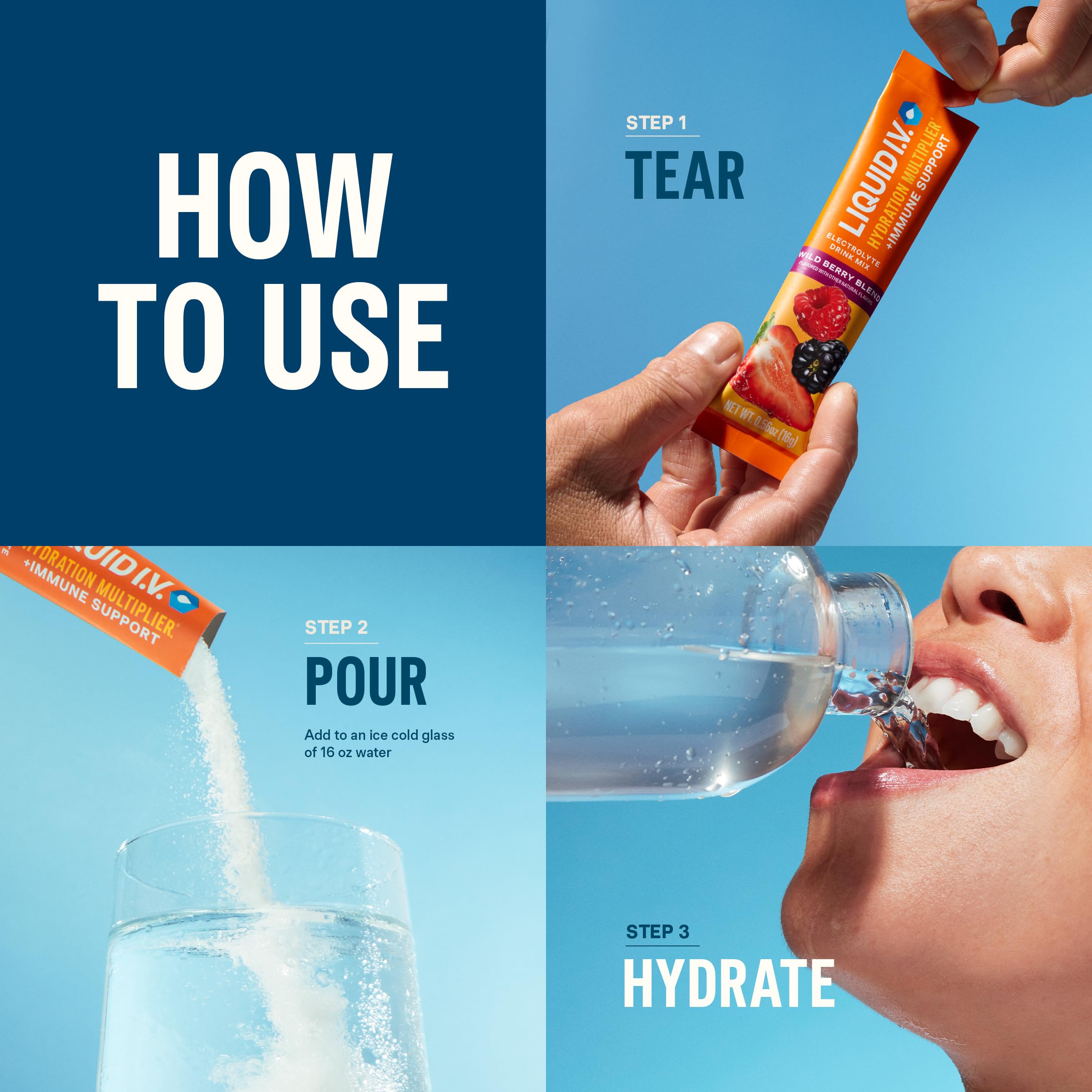 Liquid I.V. Hydration + Immune Support Electrolyte Drink

