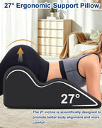 Memory Foam Wedge Pillow for Reading and Elevation Support

