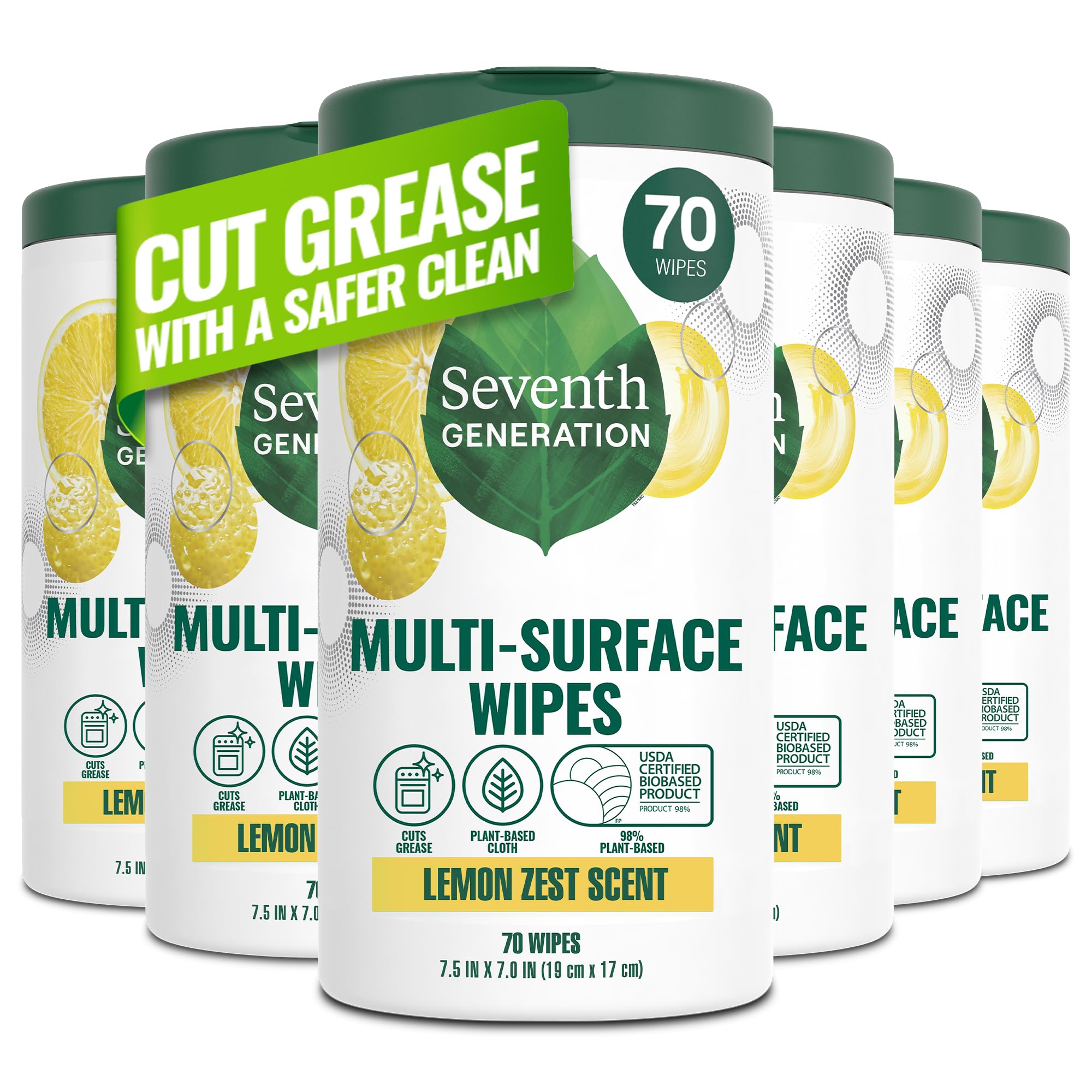 Seventh Generation All-Purpose Wipes Lemon Zest

