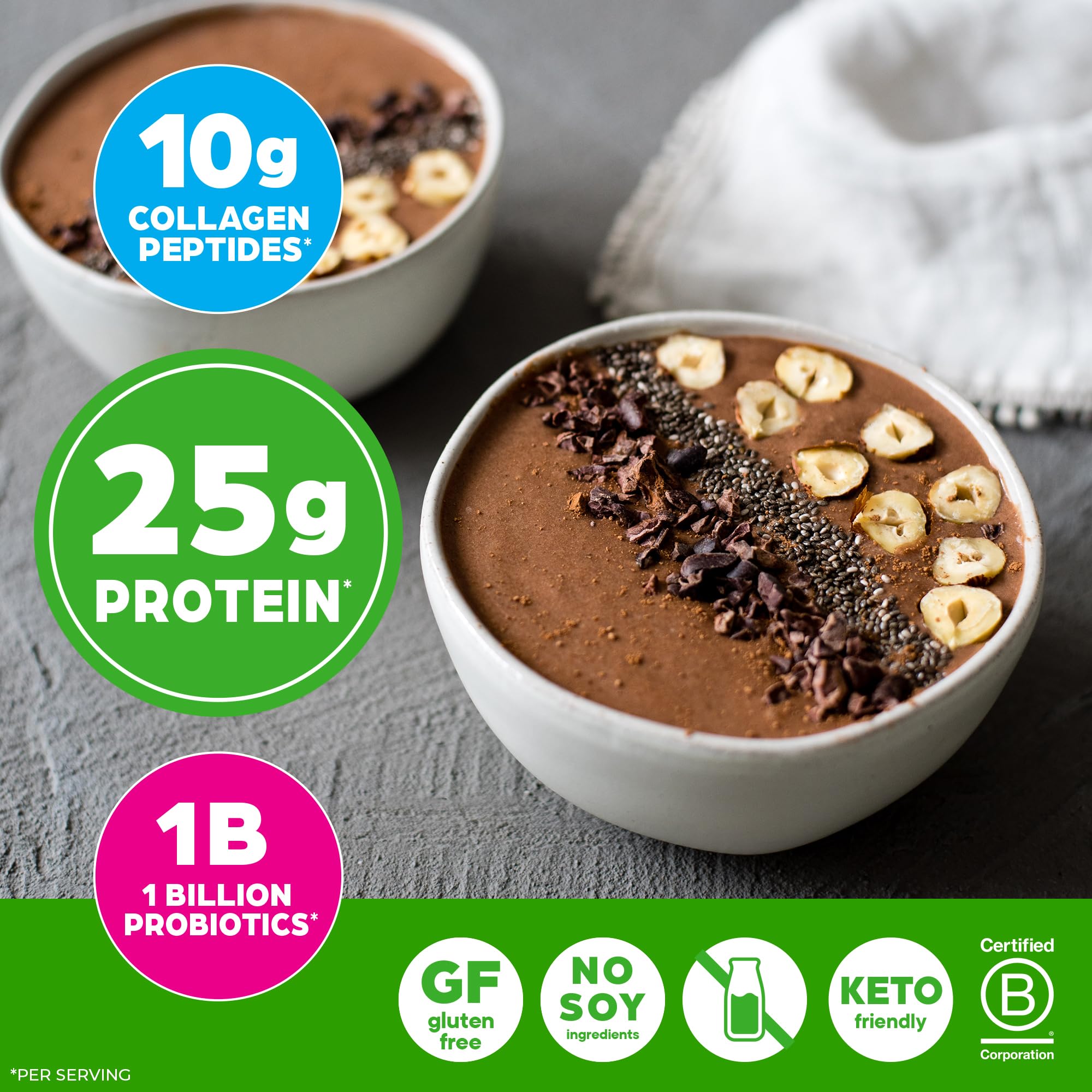 Orgain Plant Protein Powder + Collagen with Probiotics

