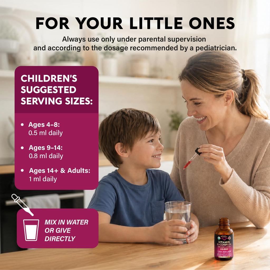 Vitamin B-Complex Liquid Drops | USDA Organic

