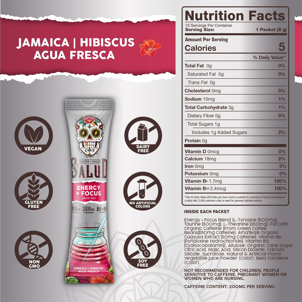 Salud 2-in-1 Energy Drink Powder + Focus

