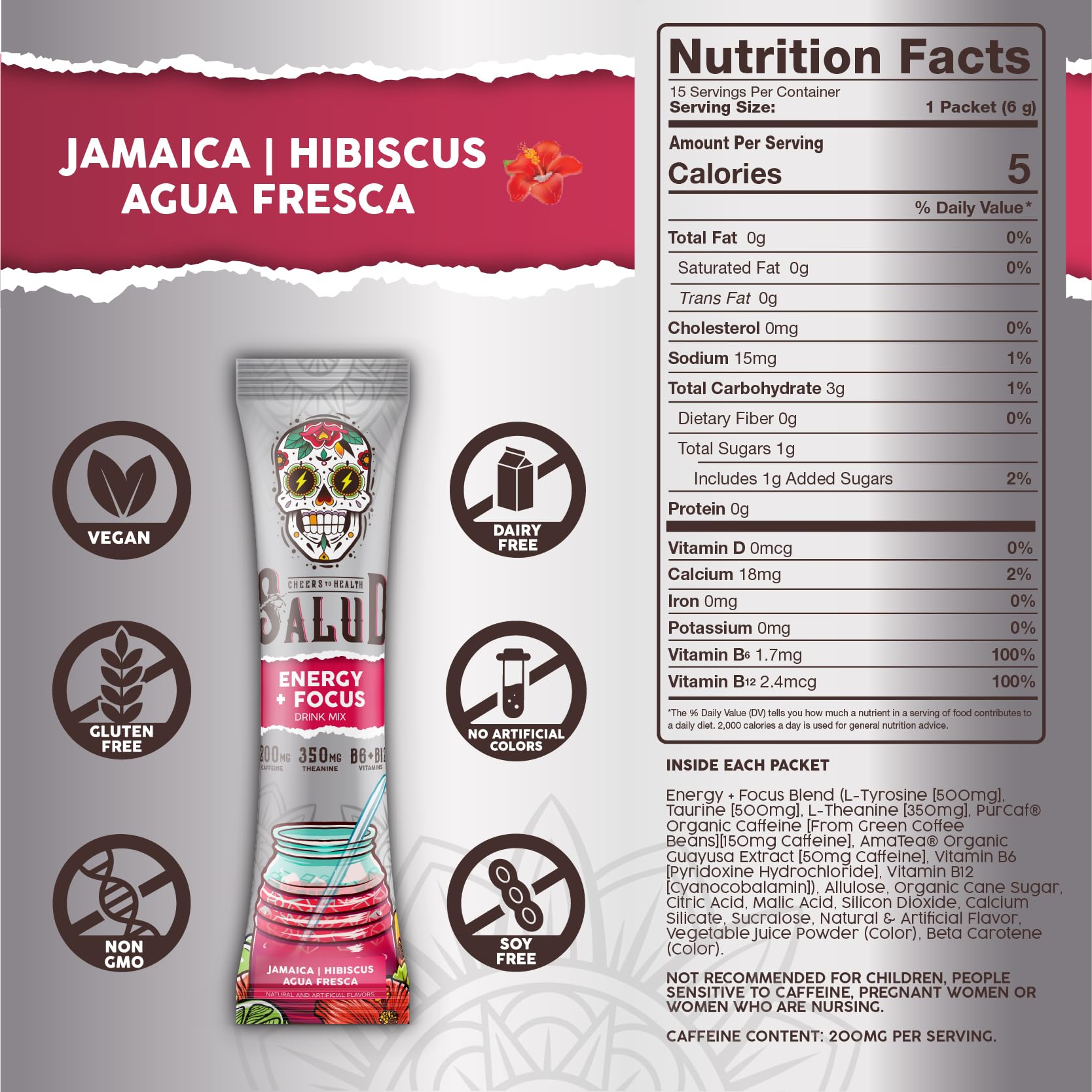 Salud 2-in-1 Energy Drink Powder + Focus

