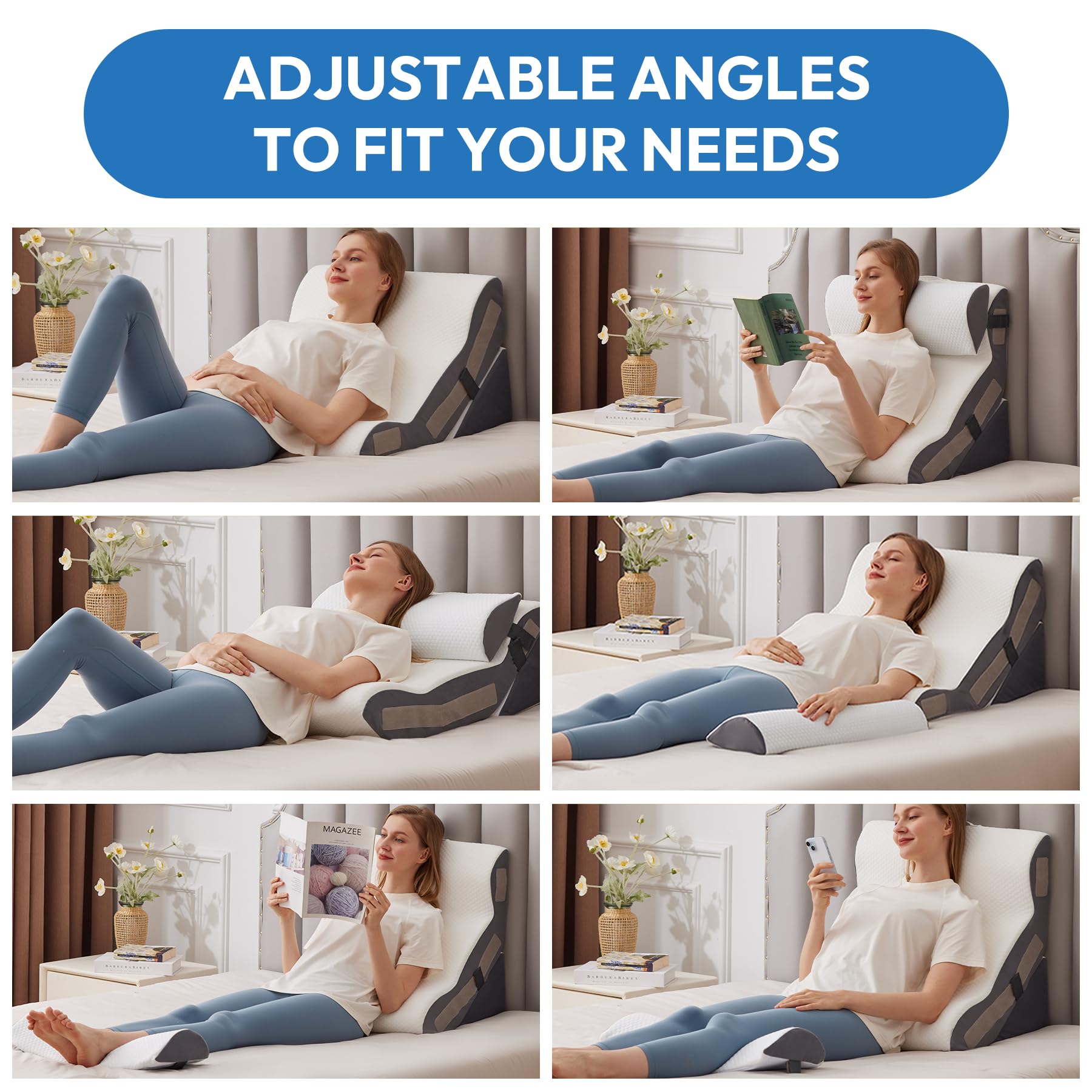 Ahpmeoa Wedge Pillow Set for Post-Surgery Comfort

