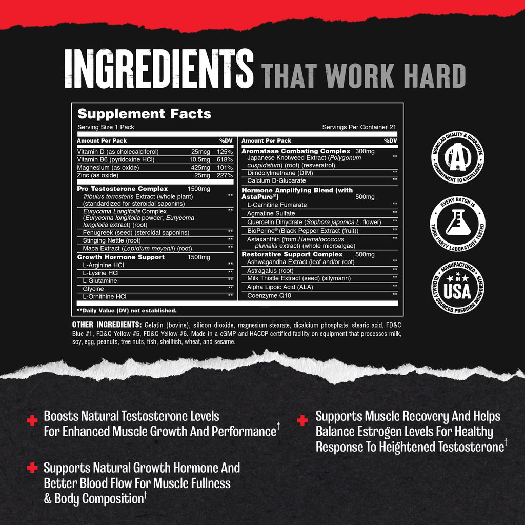 Animal Stak Natural Hormone Booster Supplement Tribulus

