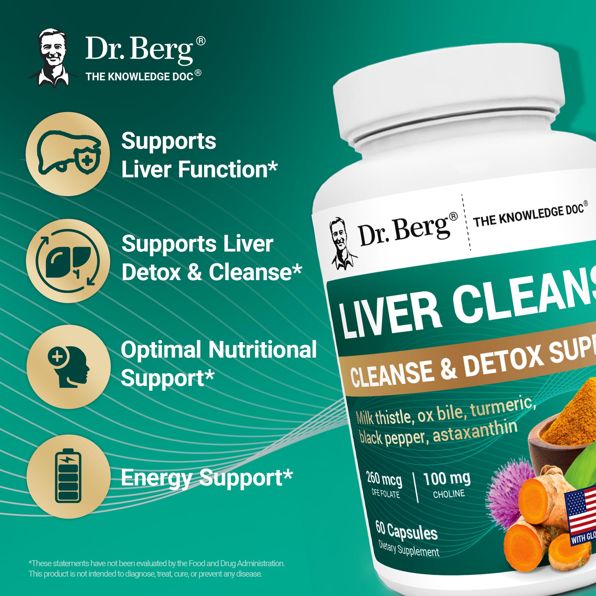 Dr. Berg Liver Cleanse Detox Capsules | Liver Support

