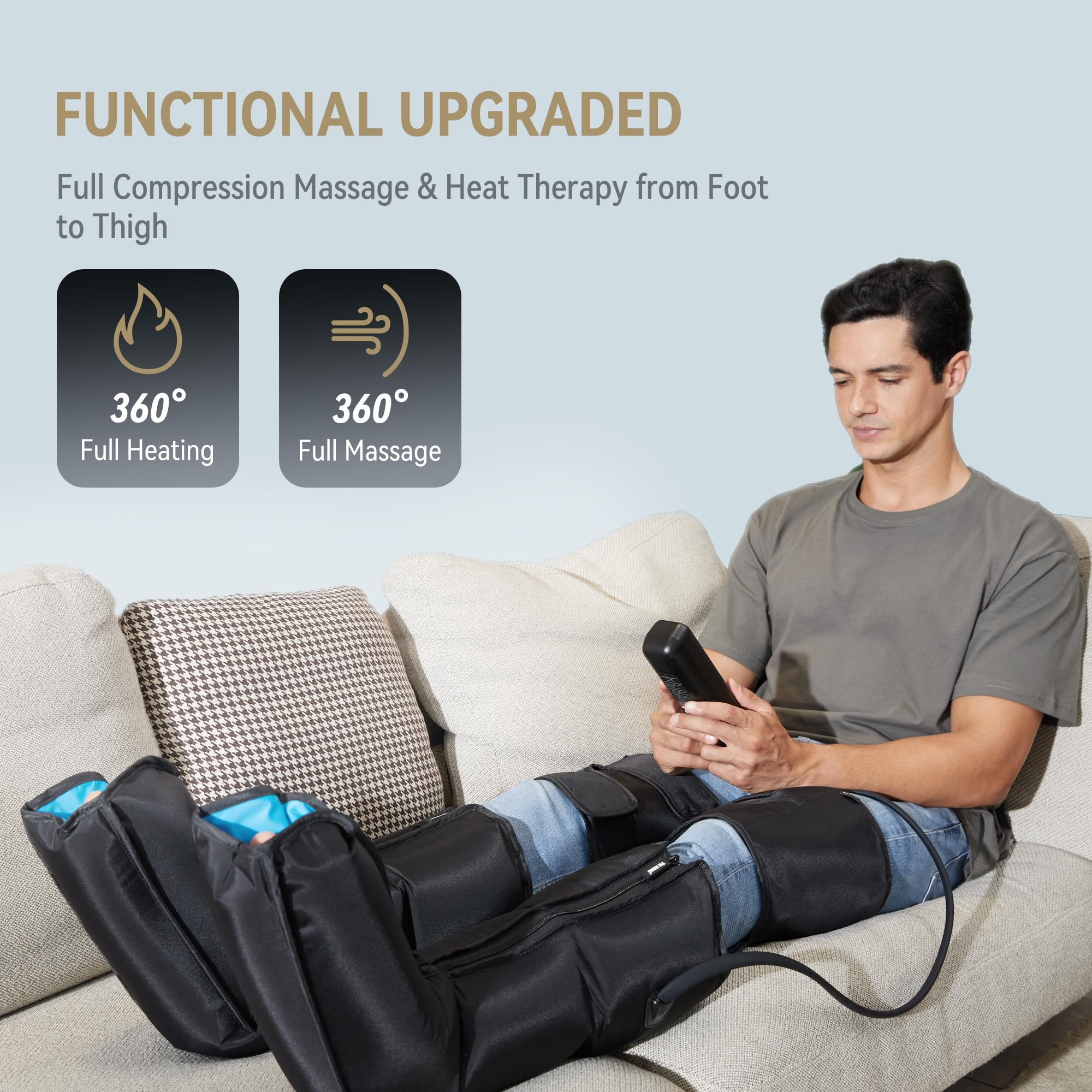 FIT KING Leg Massager with Air Compression LCD Display


