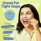 SmartLifeco Eco-Friendly Dental Floss Picks Mint Straw-Wheat

