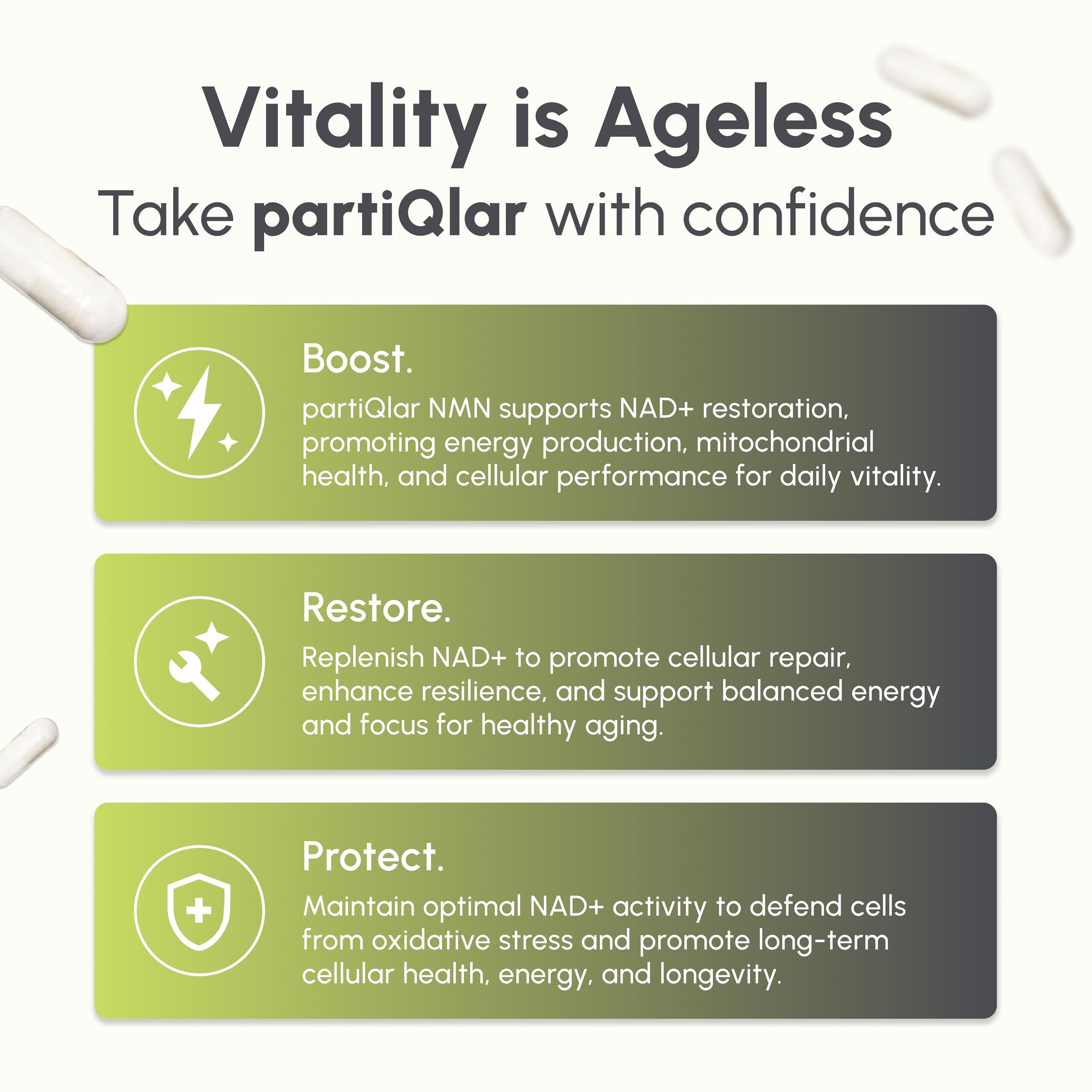 partiQlar NMN Supplement – NAD+ Booster for Energy

