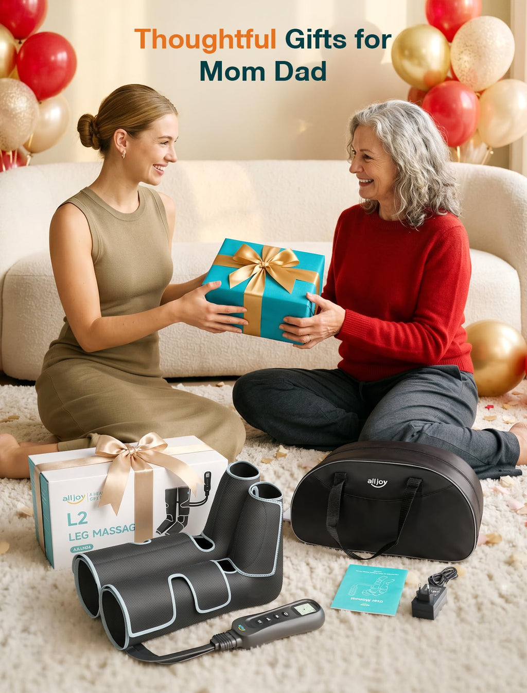 ALLJOY Leg Massager for Circulation and Pain Relief

