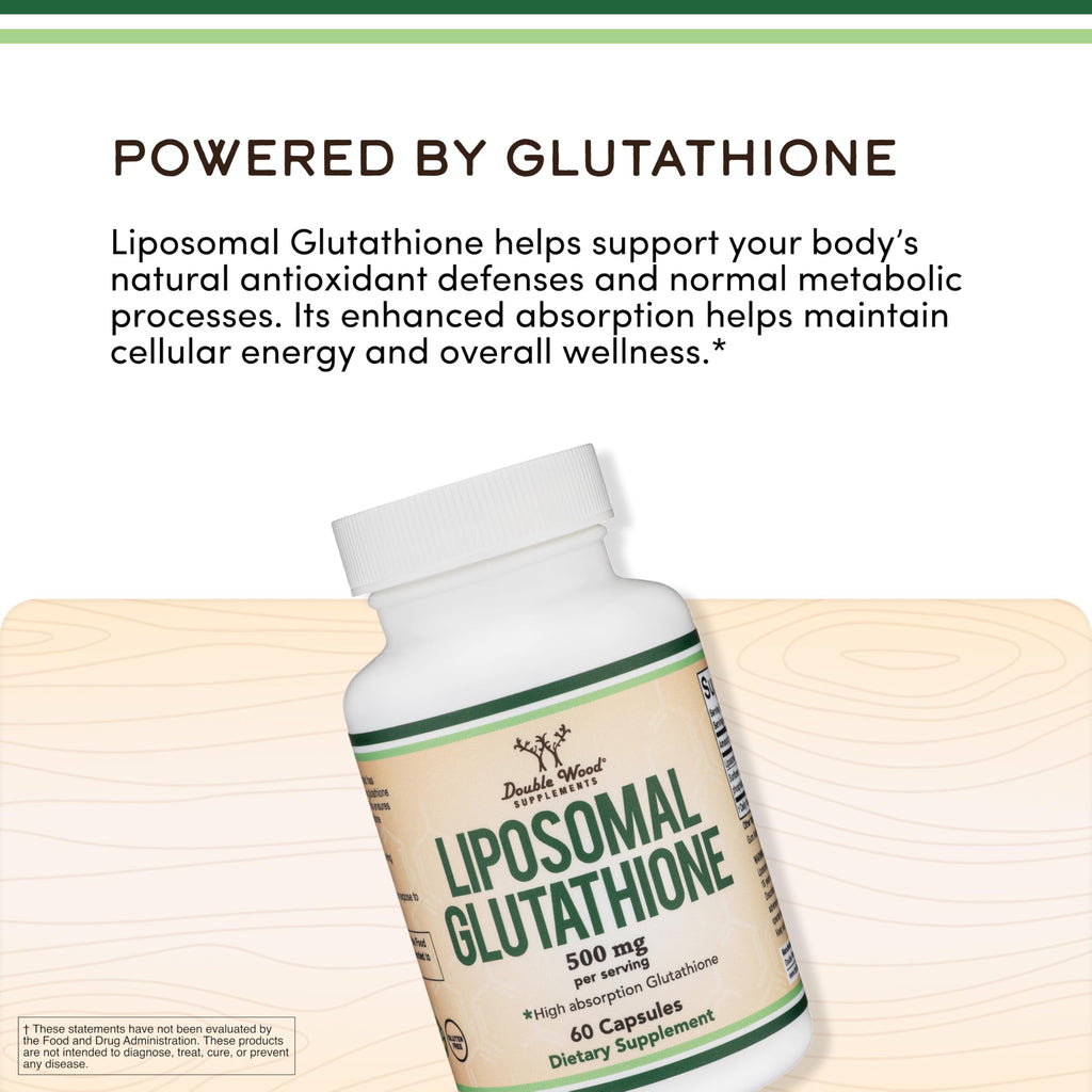 Double Wood Liposomal Glutathione Supplement 500 mg

