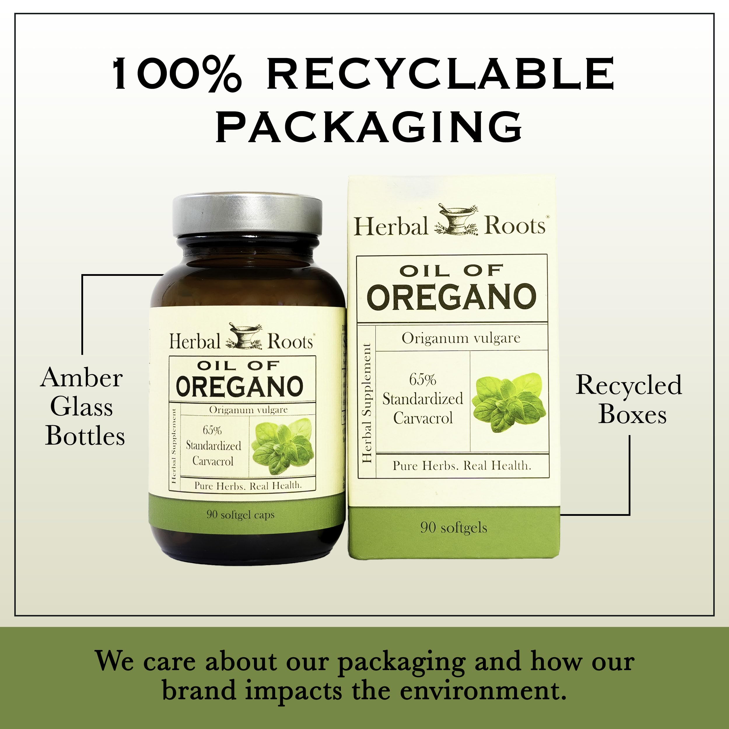 Herbal Roots Oregano Oil Supplement - Immune Support

