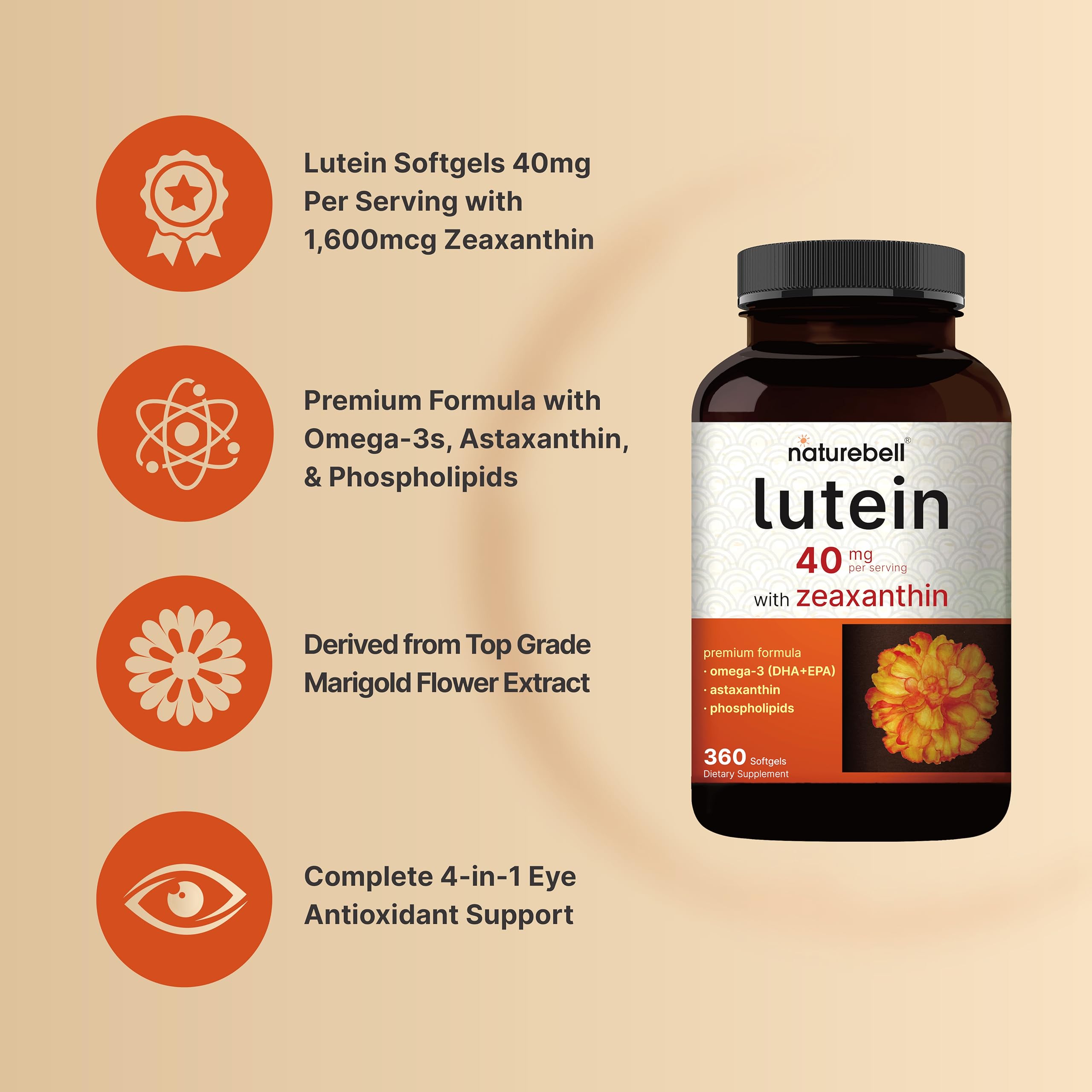 NatureBell Lutein Eye Health Supplement with Zeaxanthin

