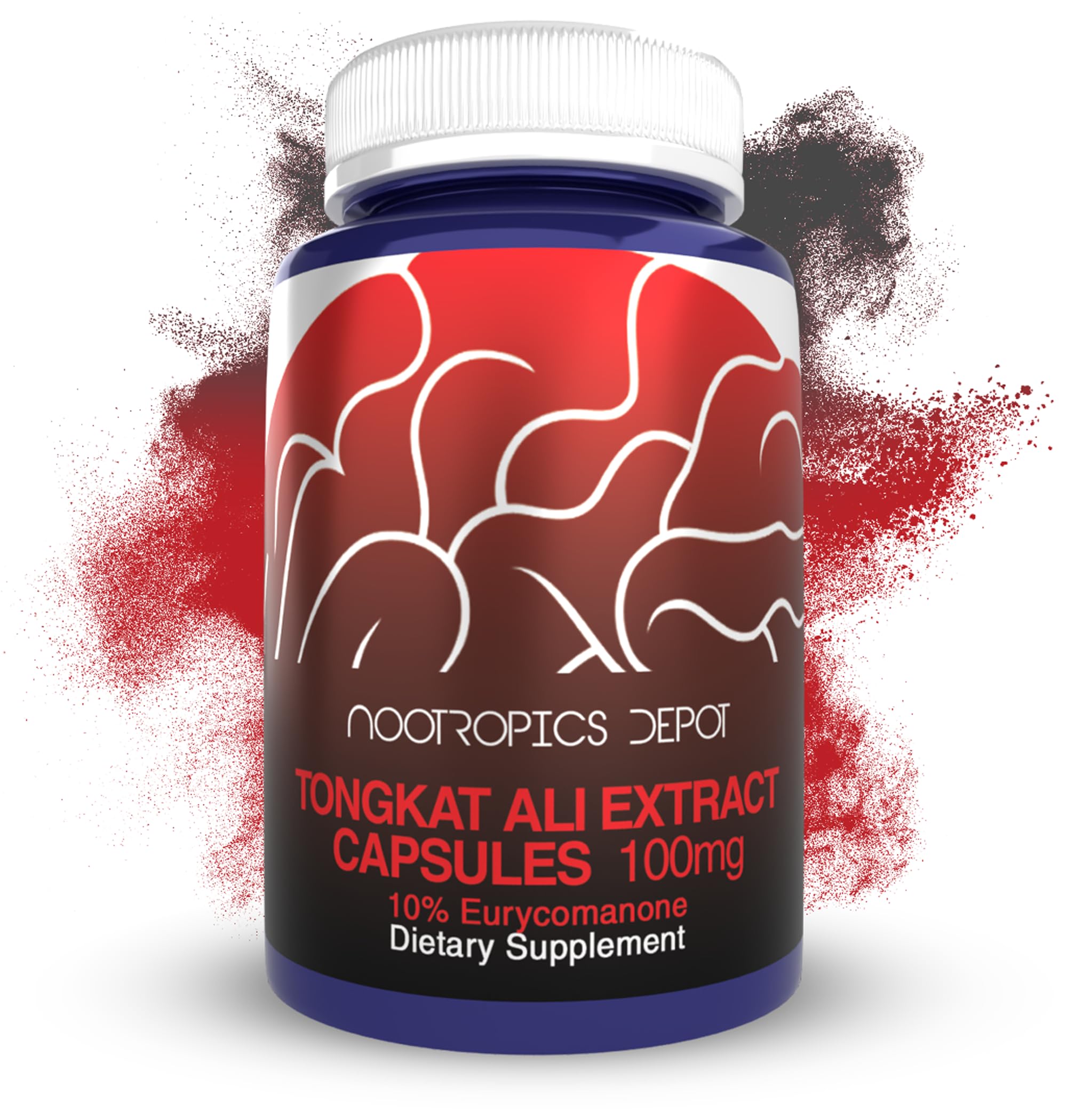 Nootropics Depot Tongkat Ali Extract Capsules 200 mg 2% Eurycomanone