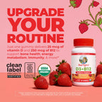 MARYRUTH'S Vitamin D3 + B12 Gummies | Immune & Bone Support

