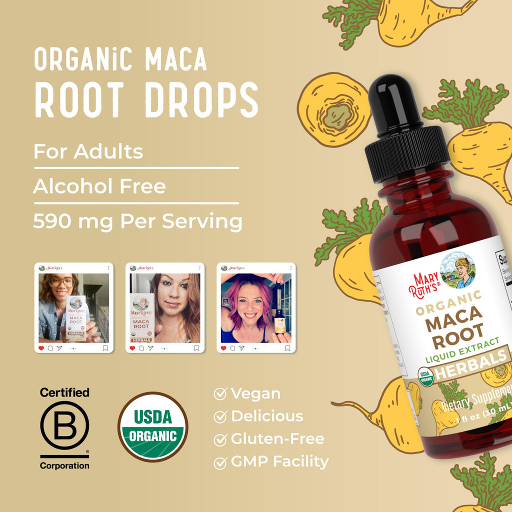 MaryRuth's Maca Root Liquid Drops Dietary Supplement

