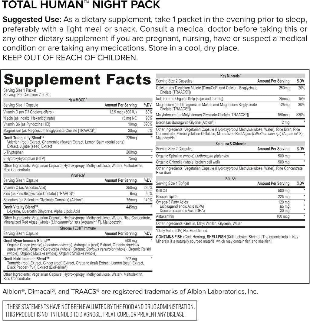 ONNIT Total Human Adult Multivitamin Capsules


