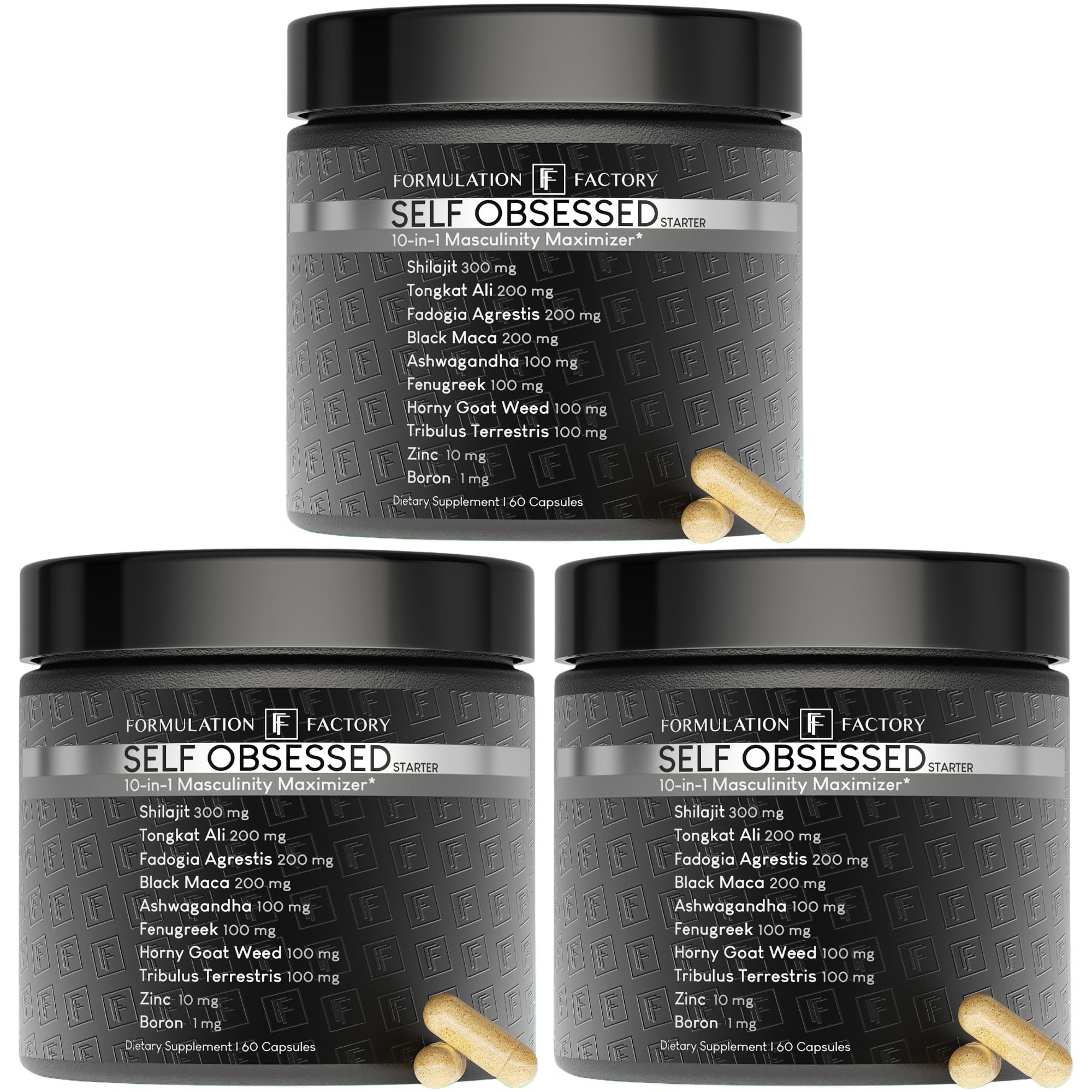 Formulation Factory Self Obsessed 10-in-1 Natural Testosterone Booster for Men