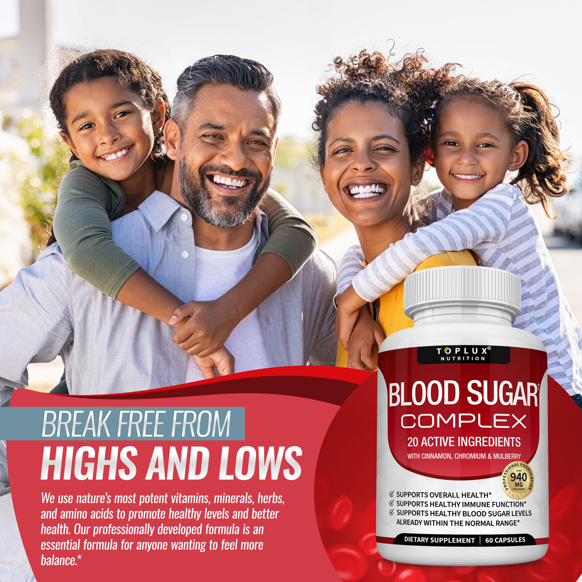 Blood Sugar Complex Supplement - Natural Support

