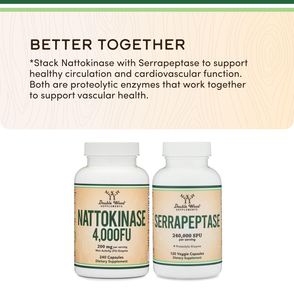 Double Wood Nattokinase Supplement for Cardiovascular Health

