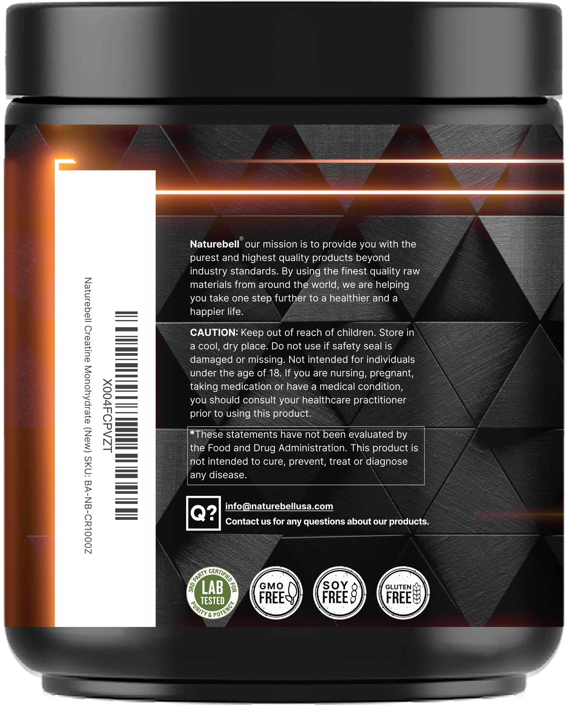 NatureBell Creatine Monohydrate Powder Micronized Unflavored

