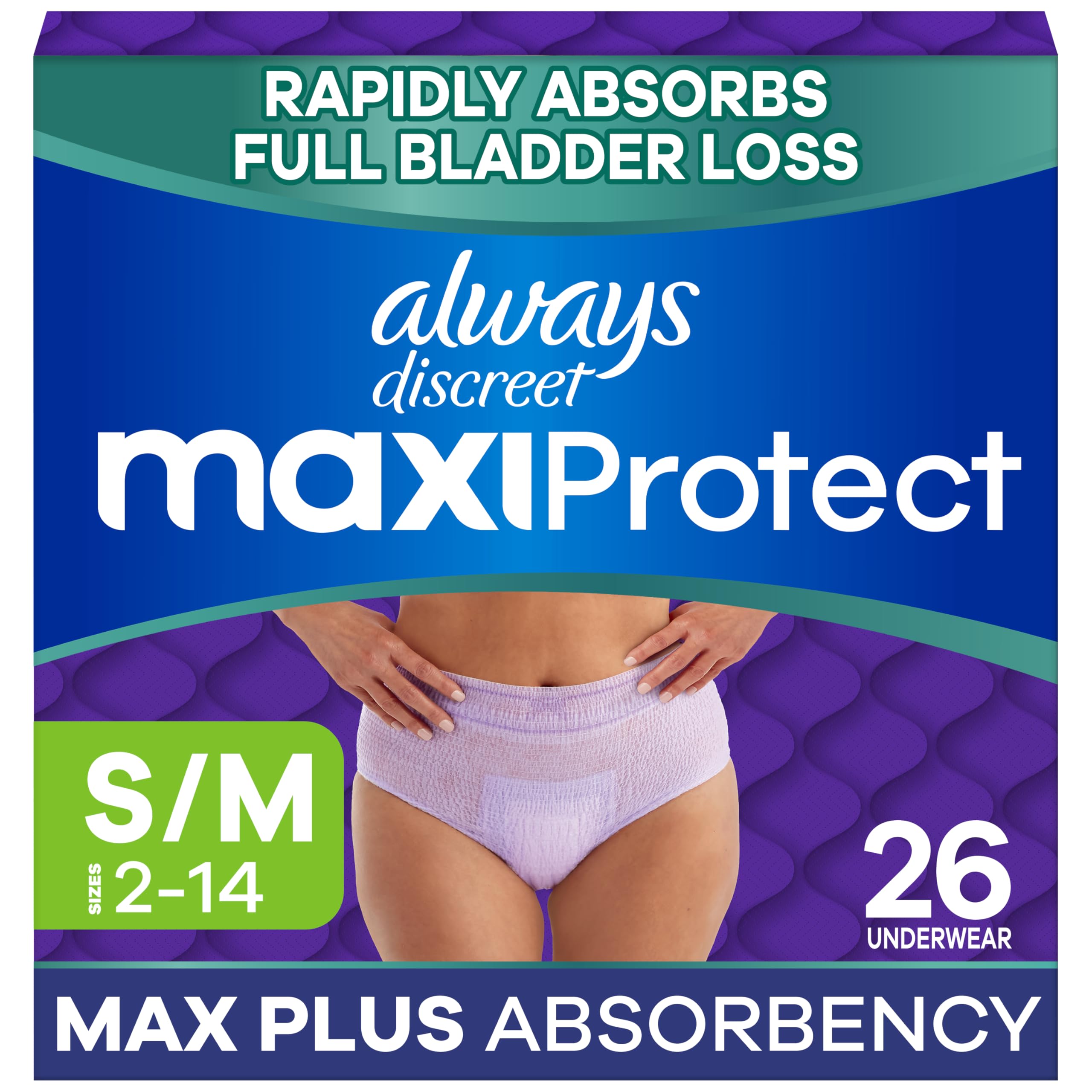 Always Discreet MaxiProtect Incontinence Underwear for Women