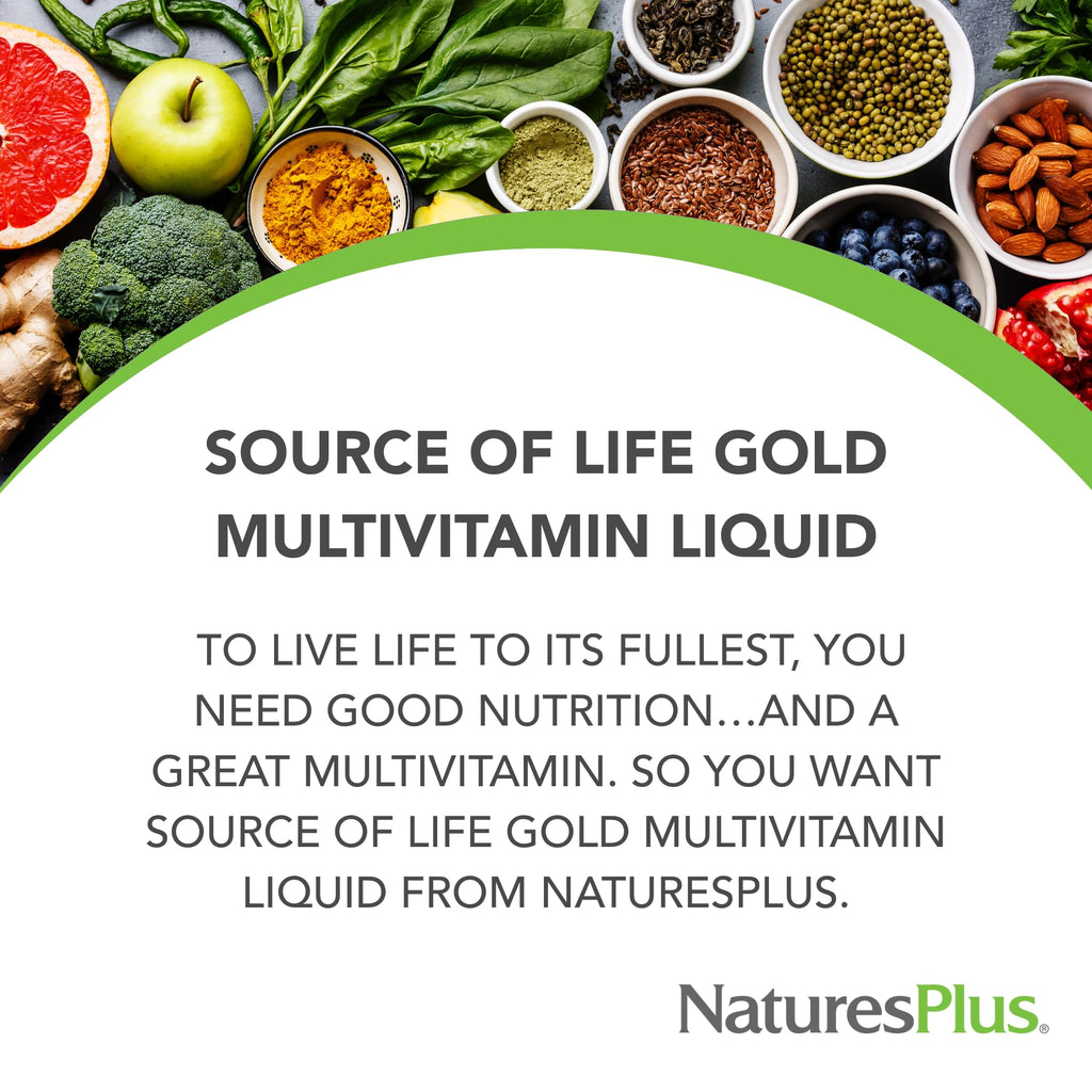 Nature's Plus Source of Life GOLD Multivitamin Liquid

