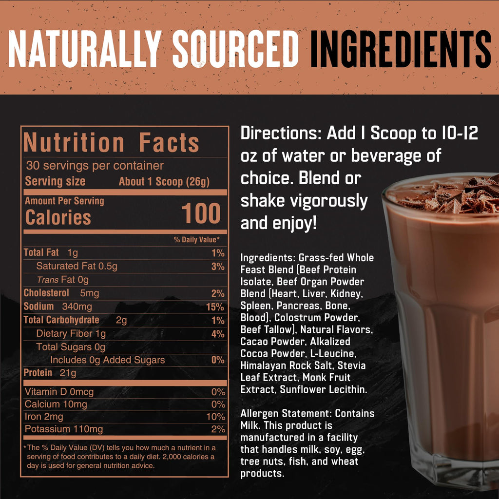 The Fittest Whole Feast Grass-Fed Beef Protein Powder

